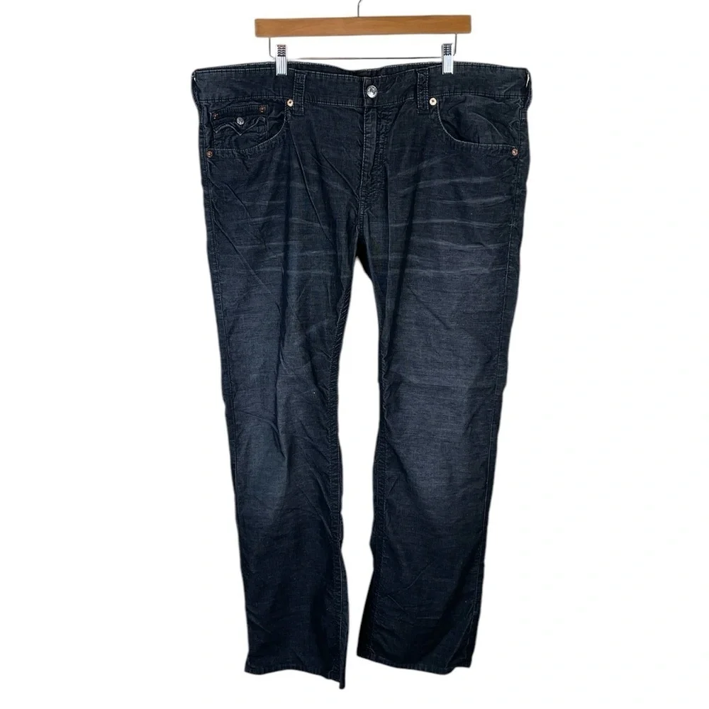 MJ100 Men’s True Religion Designer RICKY Thin Corduroy Pants 42x34